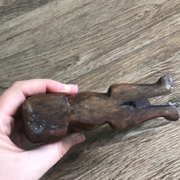 VTG Mid century modern hand carved wooden cat sculpture. Retro MCM - Picture 5 of 10